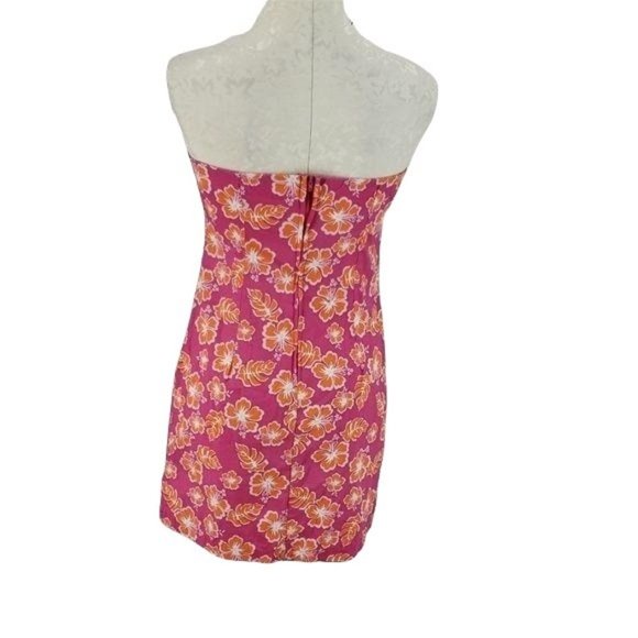 Rave City Tropical Pink Floral Print medium 90s Grunge Punk skater Emo Dress - Picture 5 of 8